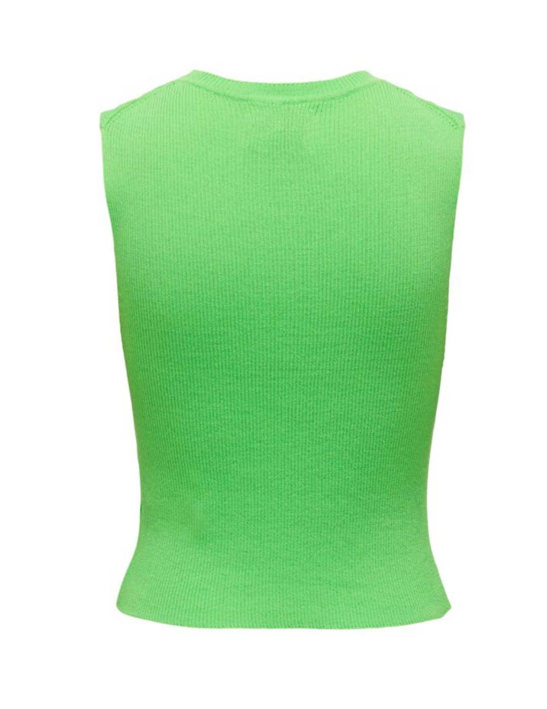 Camiseta Only Majli verde de punto para mujer