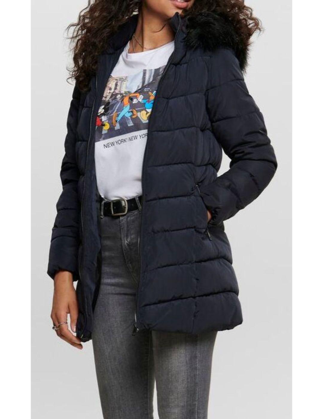 ONLMINEA QUILTED FUR HOOD NIGHT-V