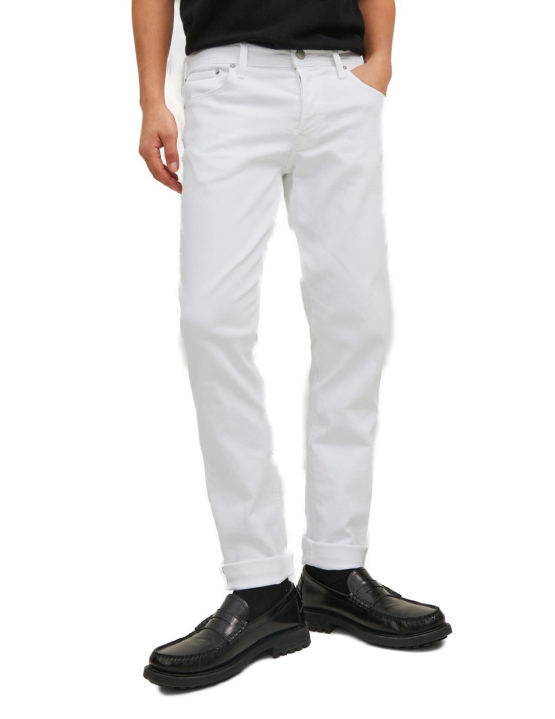 Pantalón vaquero Jack&Jones Glenn blanco botones para hombre