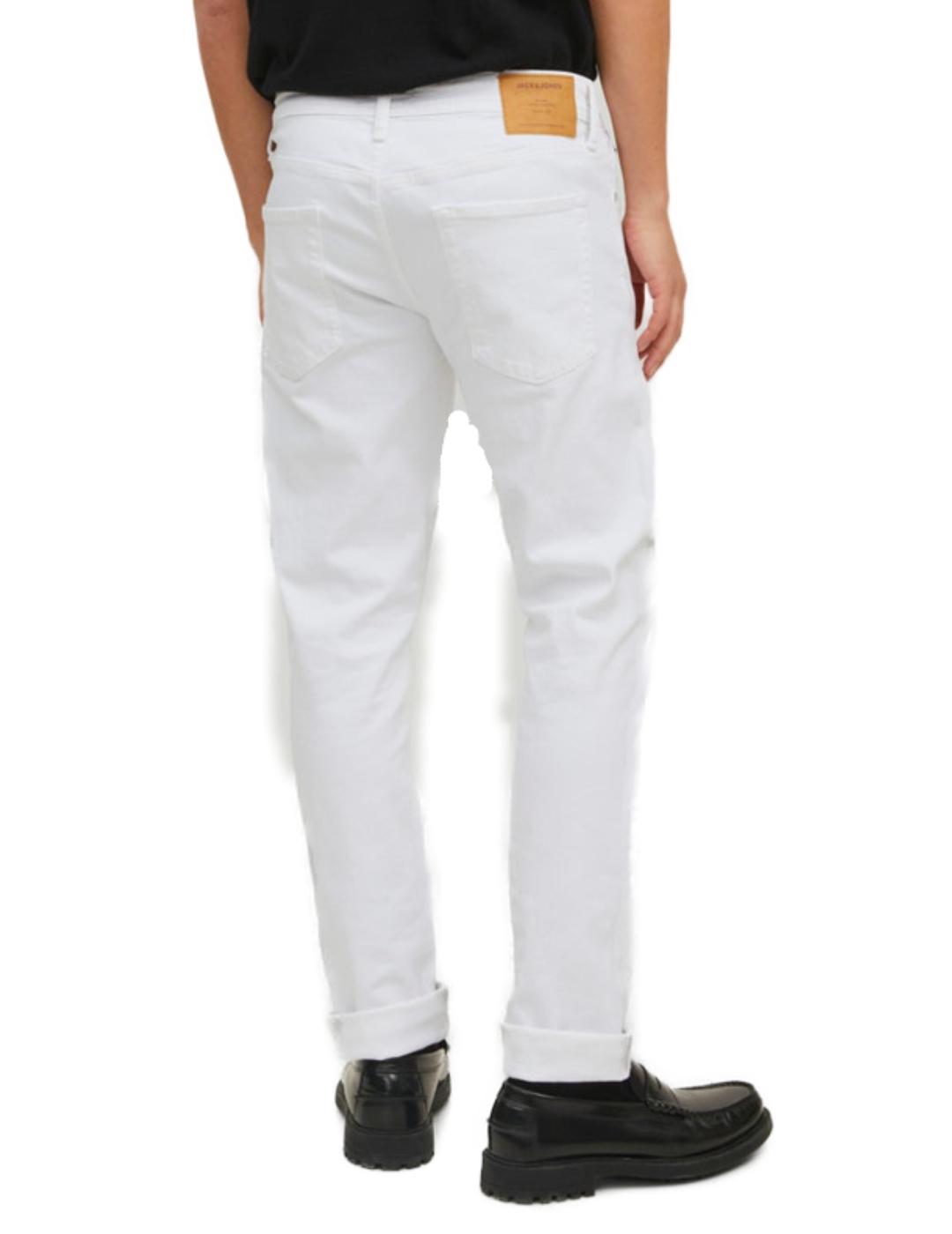 Pantalón vaquero Jack&Jones Glenn blanco botones para hombre