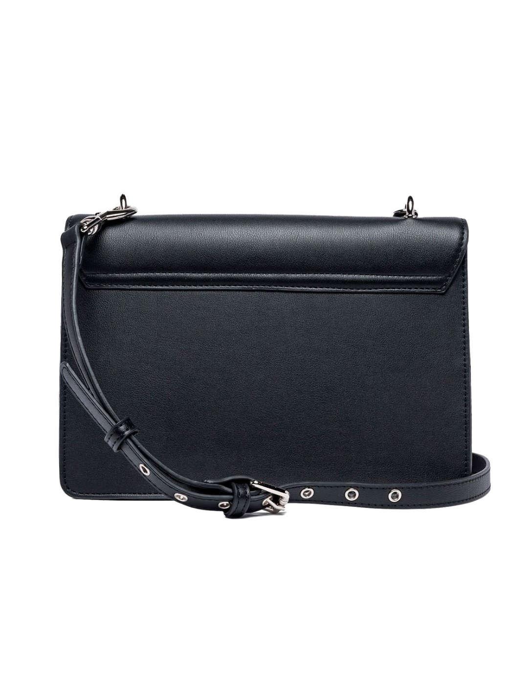 Bolso Replay negro cuadrado con solapa para mujer