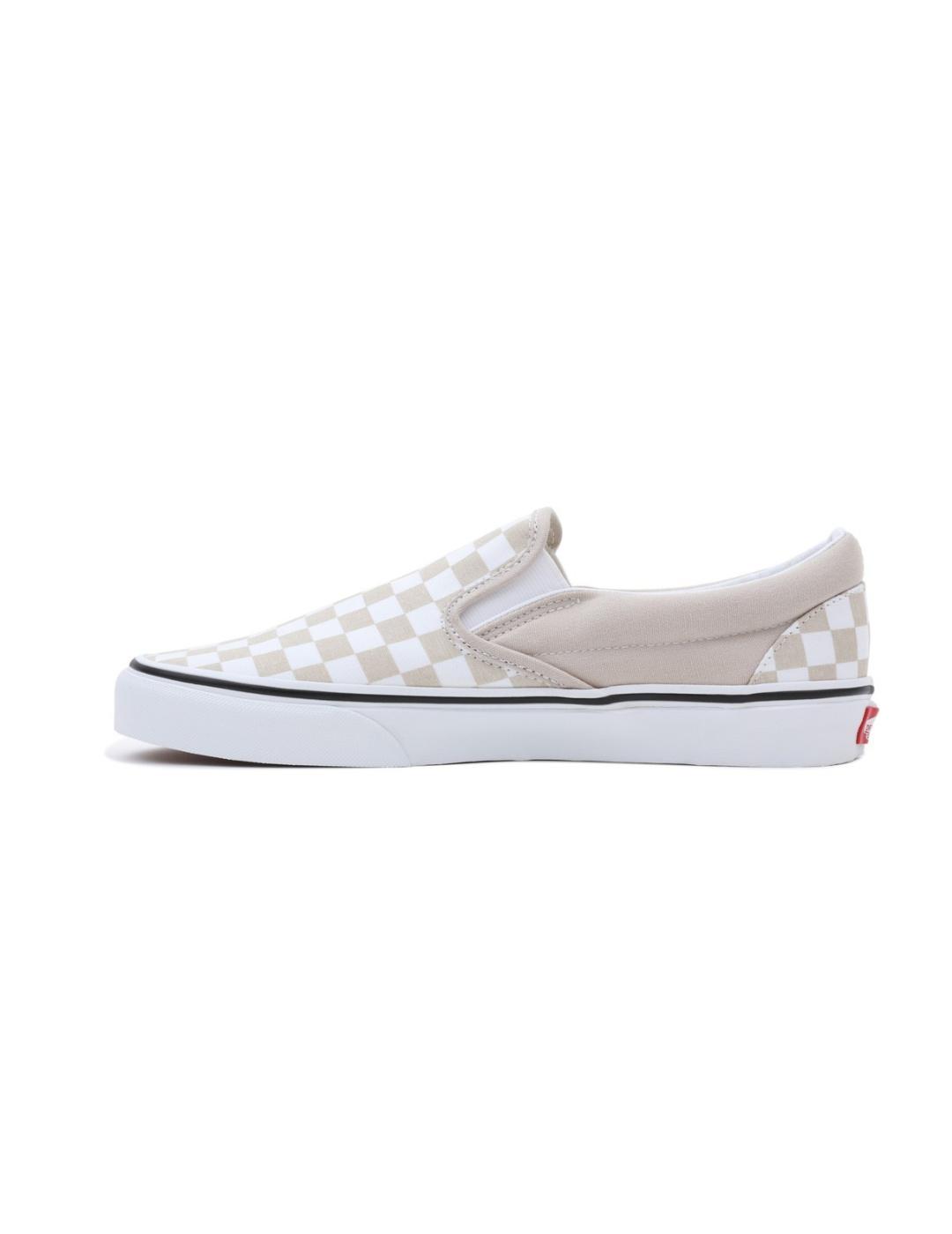 Zapatillas Vans Classic Slip On beige ajedrez unisex