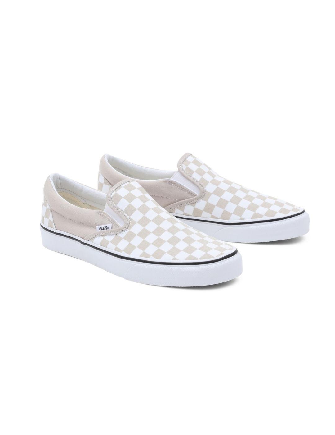 Zapatillas Vans Classic Slip-On beige ajedrez unisex