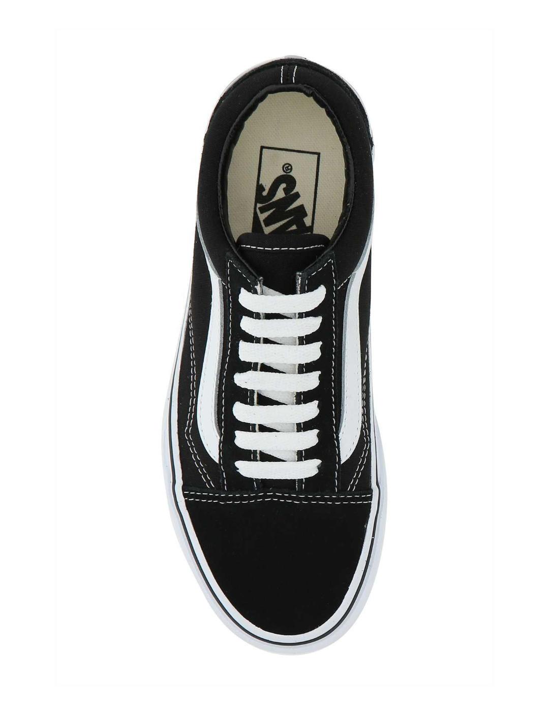 Zapatillas Vans Old skool plataforma negro/blanco unisex
