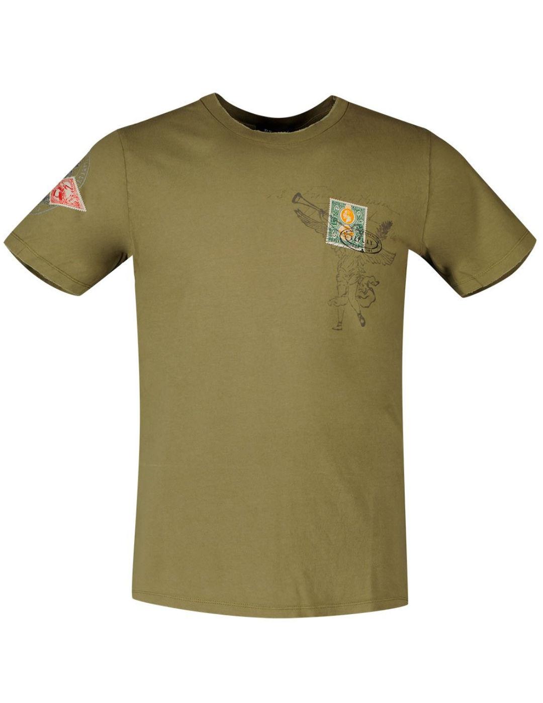 Camiseta Replay verde estampada para hombre