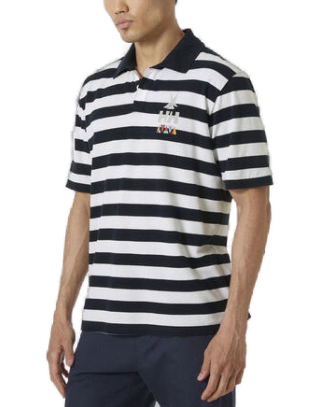 Polo Helly Hansen Koster azul marino rayas para hombre