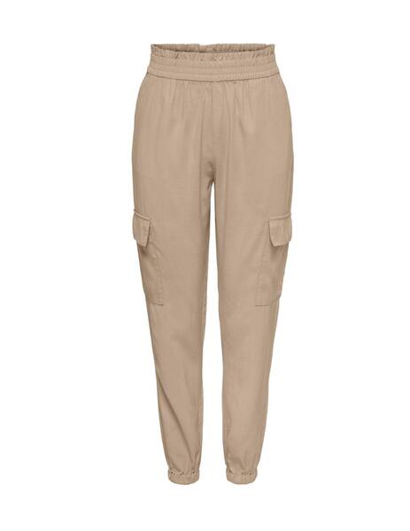 Pantalón cargo Only Laris beige para mujer-c