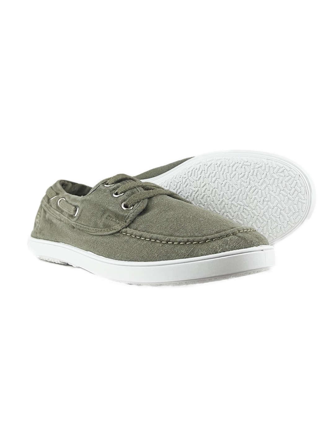 Zapatilla nautica Scotta verde para hombre