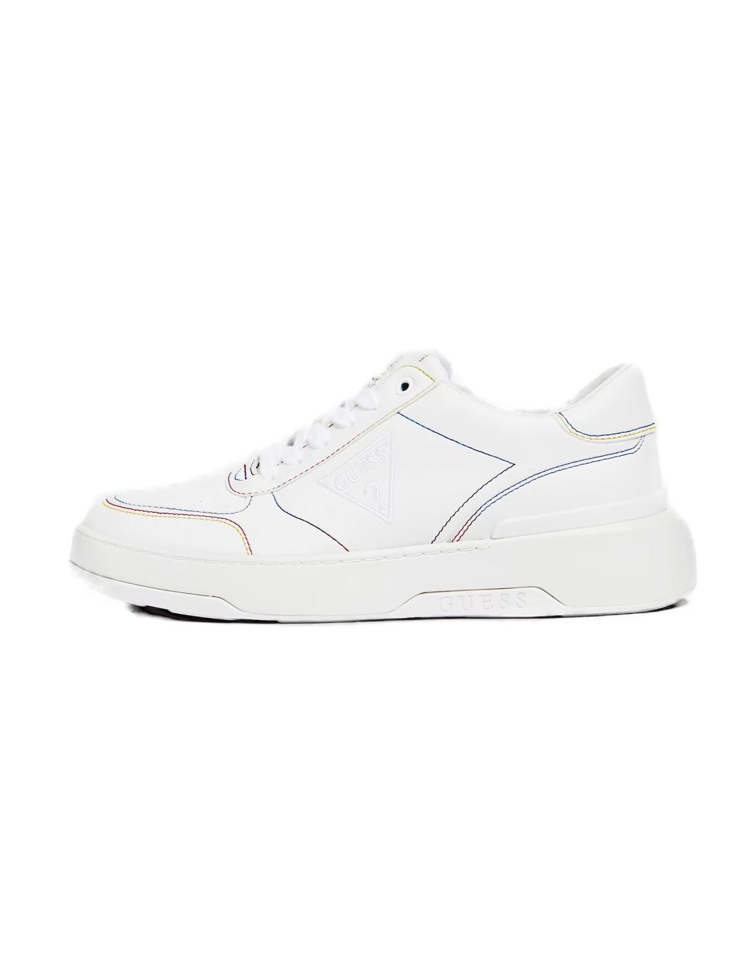 Zapatilla Guess Miles blanca baja para mujer