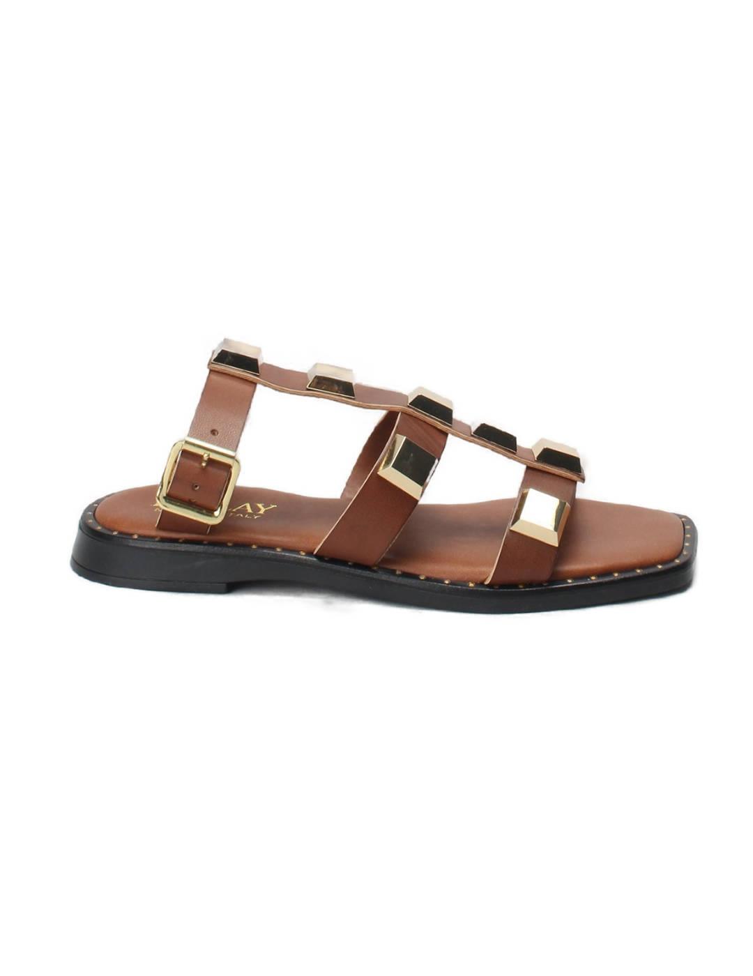 Sandalia Replay Betty Ride camel tachuelas para mujer