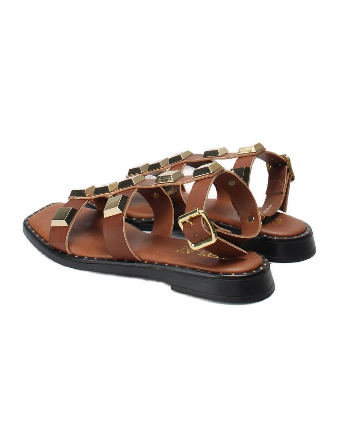 Sandalia Replay Betty Ride camel tachuelas para mujer