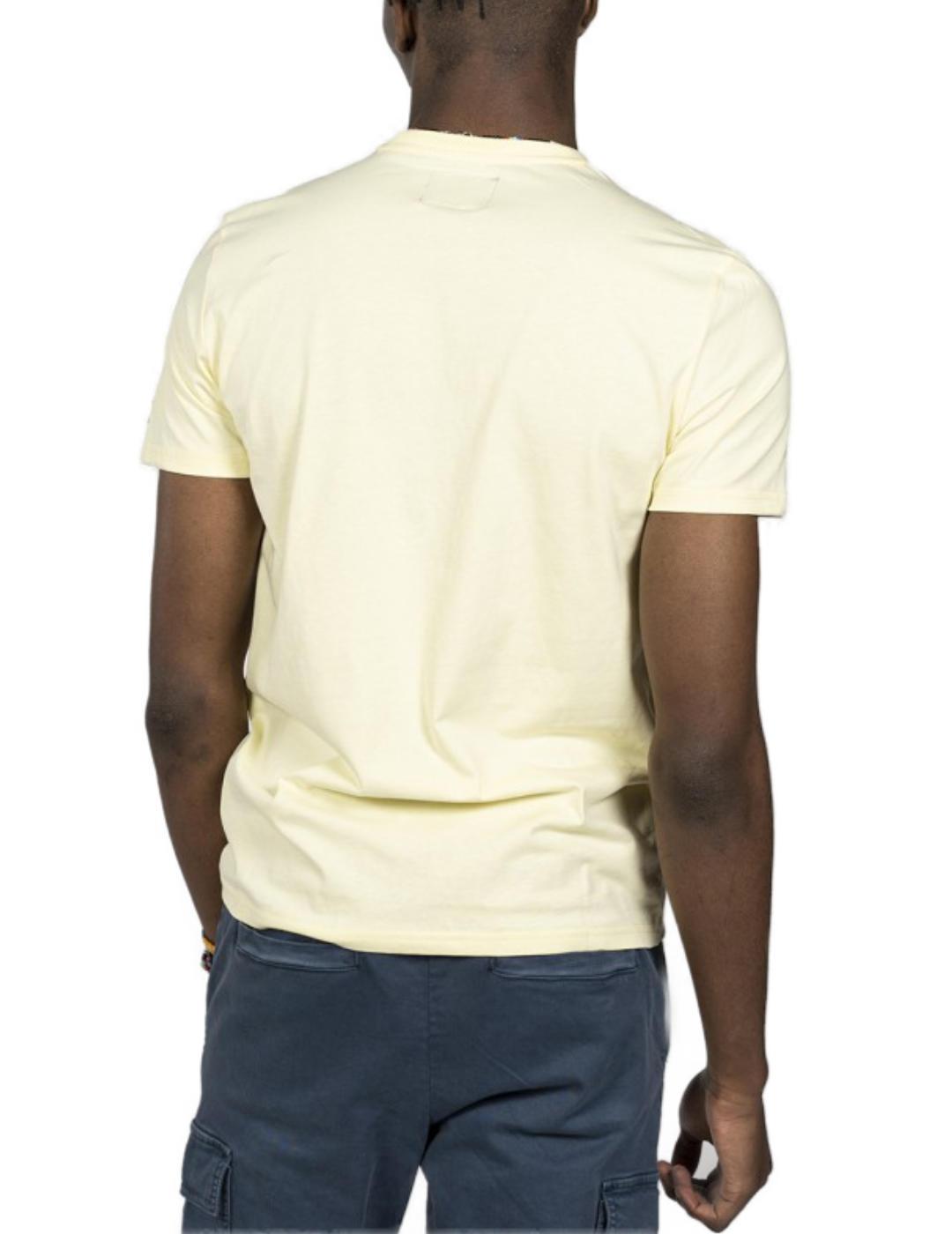 Camiseta Harper Yatch club amarillo manga corta para hombre