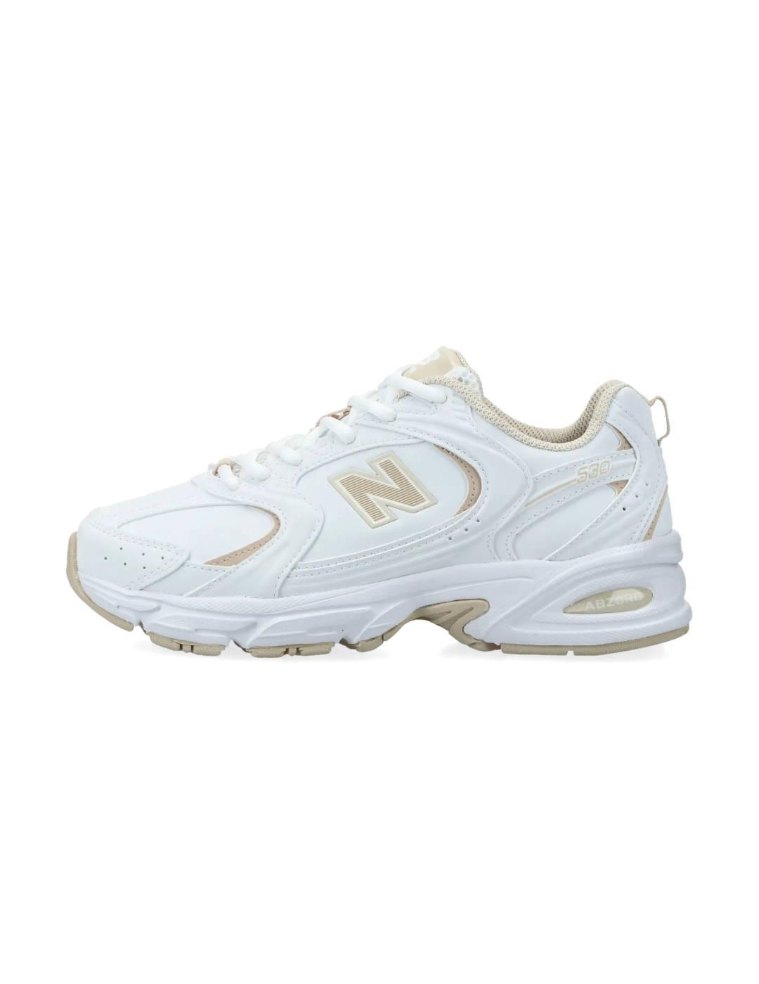 Zapatillas New Balance MR530SYA blanca y beige unisex