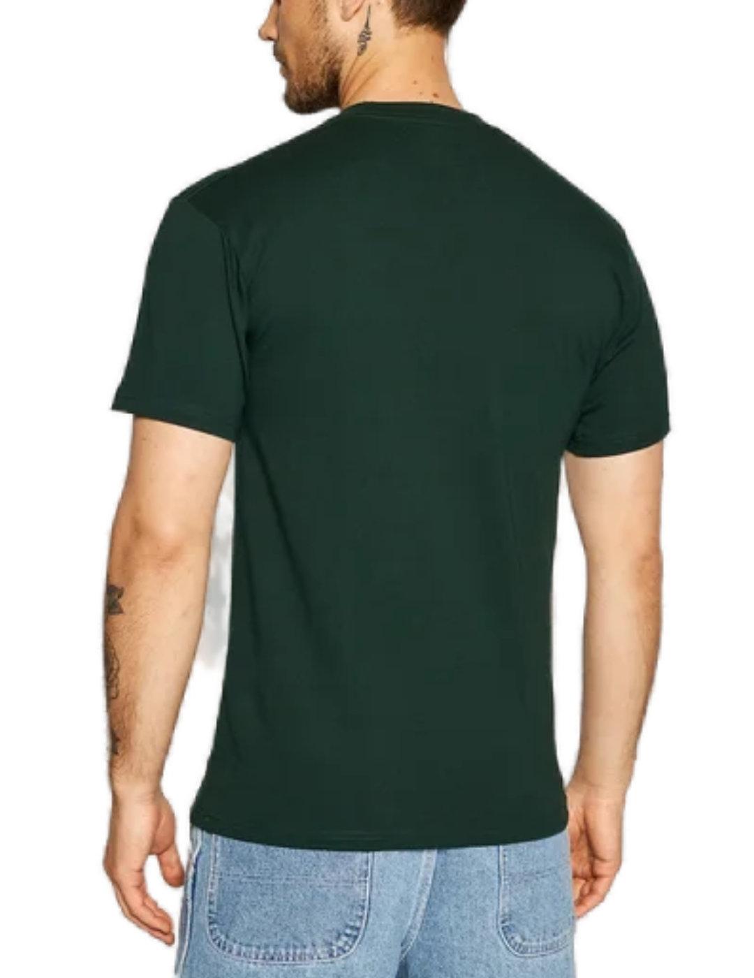 Camiseta Vans Woven patch verde bolsillo de hombre