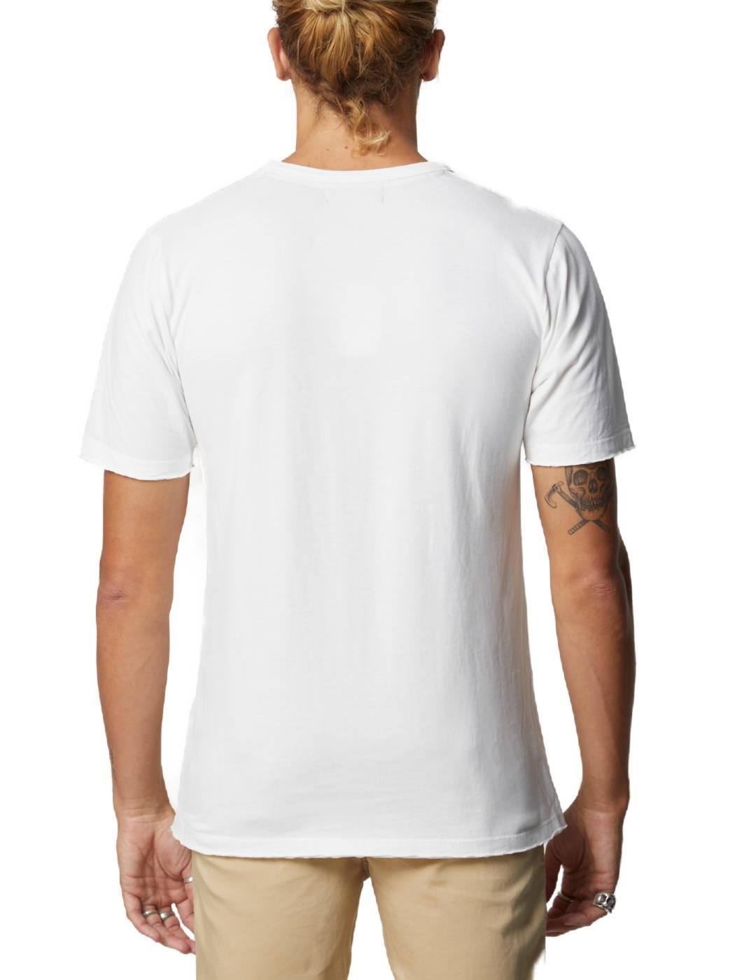Camiseta Altona blanca logo azul manga corta para hombre