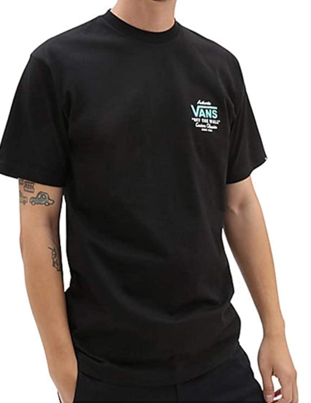 Camiseta Vans Holder negra estampado espalda de hombre