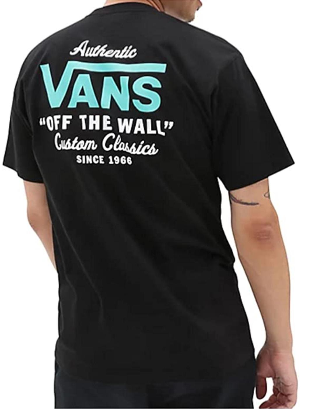 Camiseta Vans Holder negra estampado espalda de hombre
