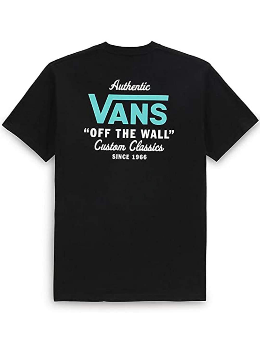 Camiseta Vans Holder negra estampado espalda de hombre