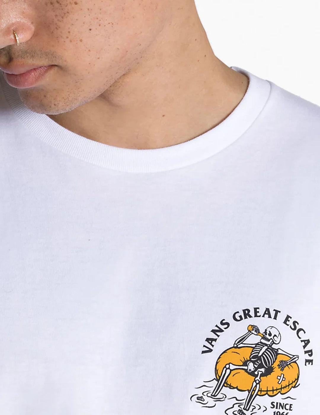 Camiseta Vans Permanent blanca estampado espalda para hombre