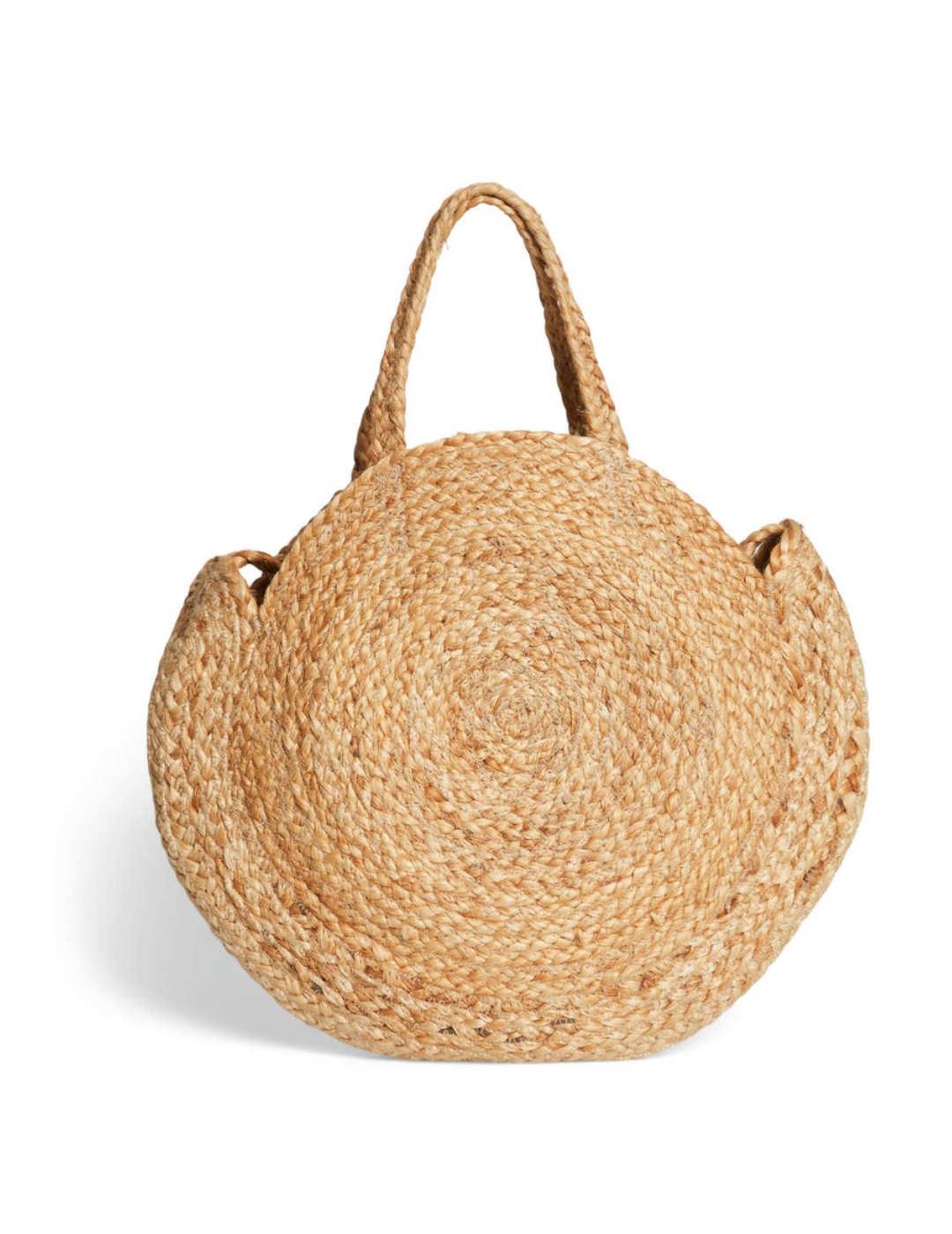 Bolso Vila Petra beige de yute para mujer