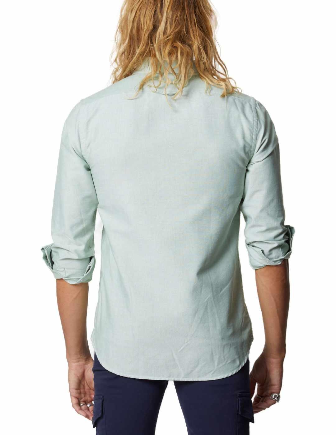 Camisa Altonadock verde agua con logo bordado para hombre