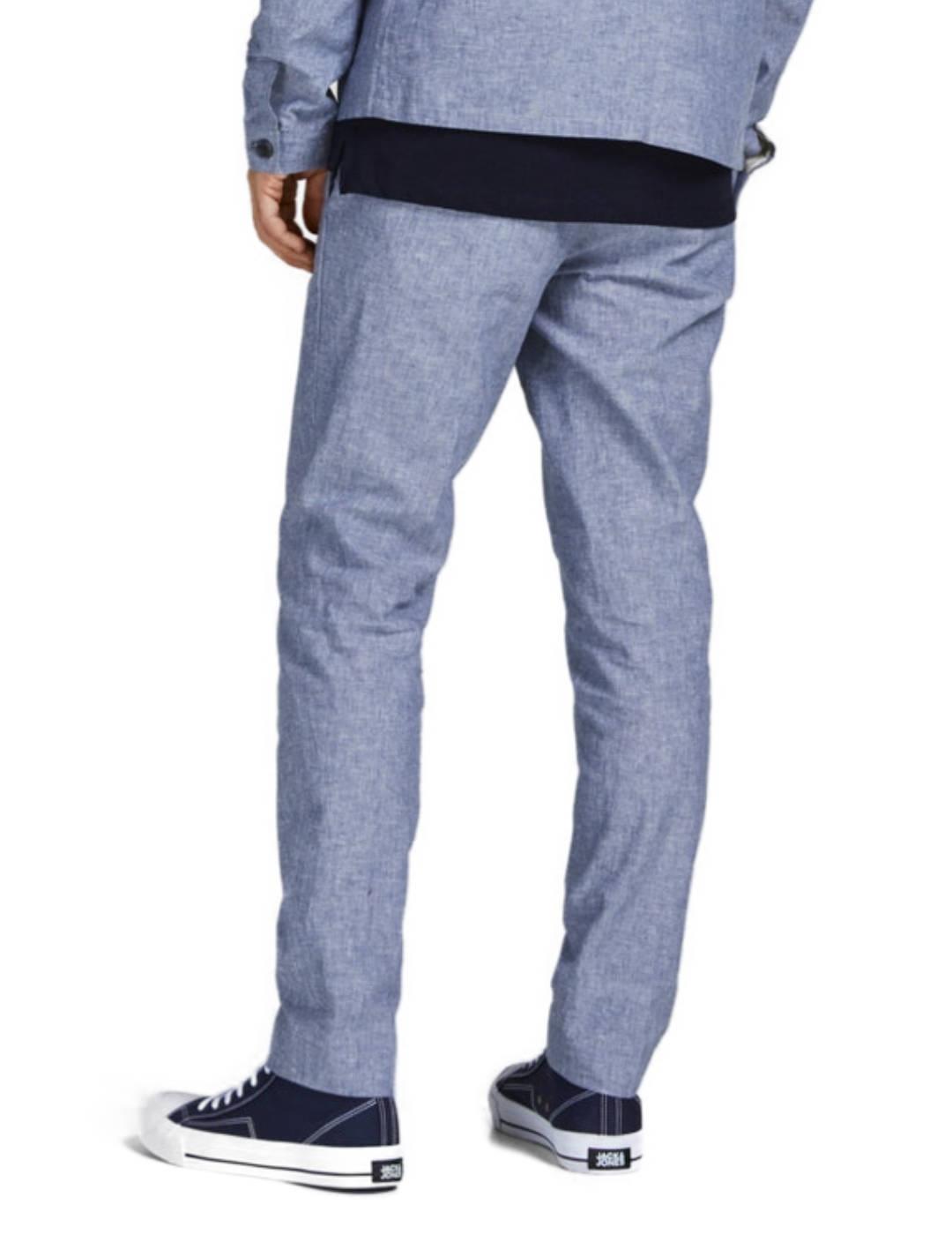 Pantalon Jack&Jones Riviera azul de lino para hombre