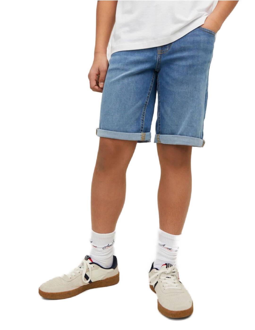 Bermuda Jack&Jones Junior Rick azul corte recto para niño