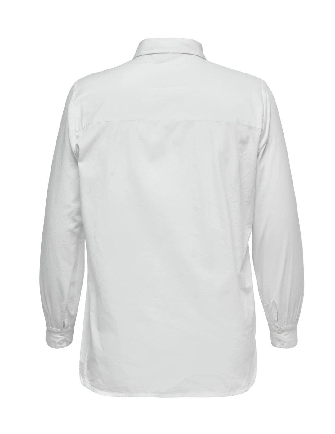 Camisa Only Carmakoma blanco para mujer-