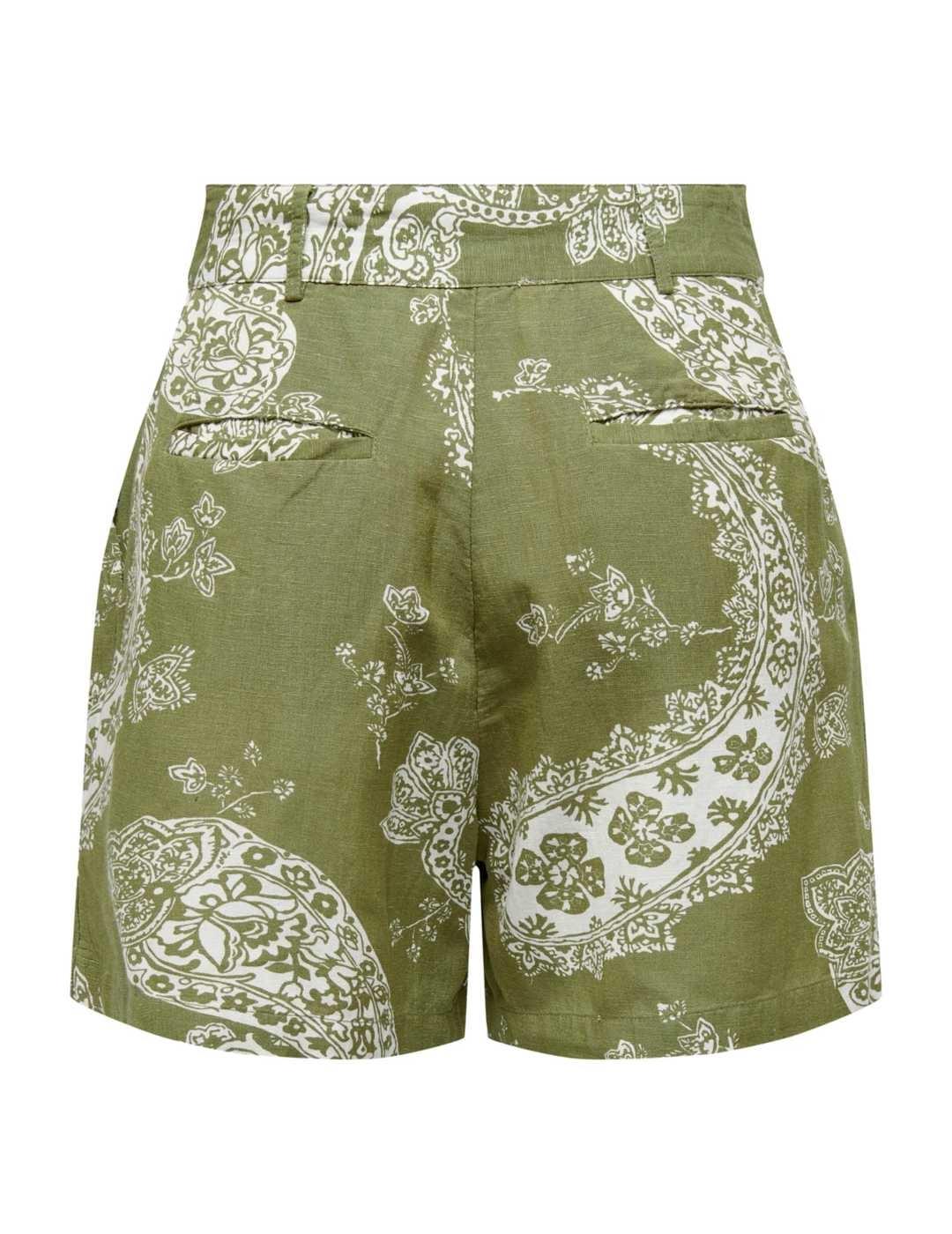 Shorts Only Bella fluido estampado plaisir para mujer