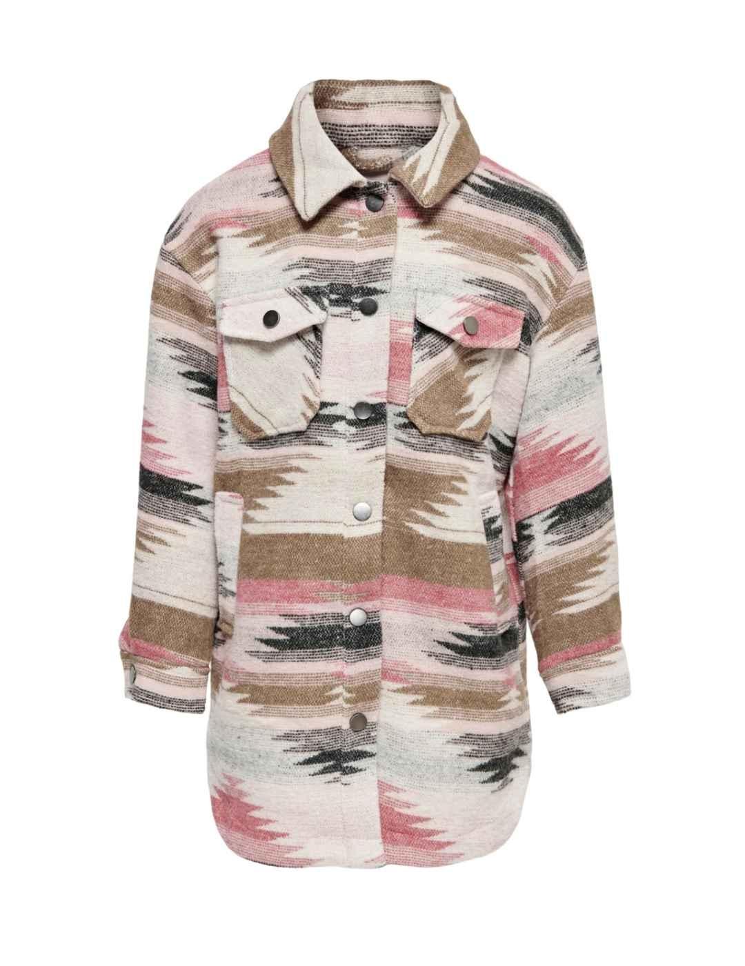 Sobrecamisa Only Kids Frida estampado rosa para niña