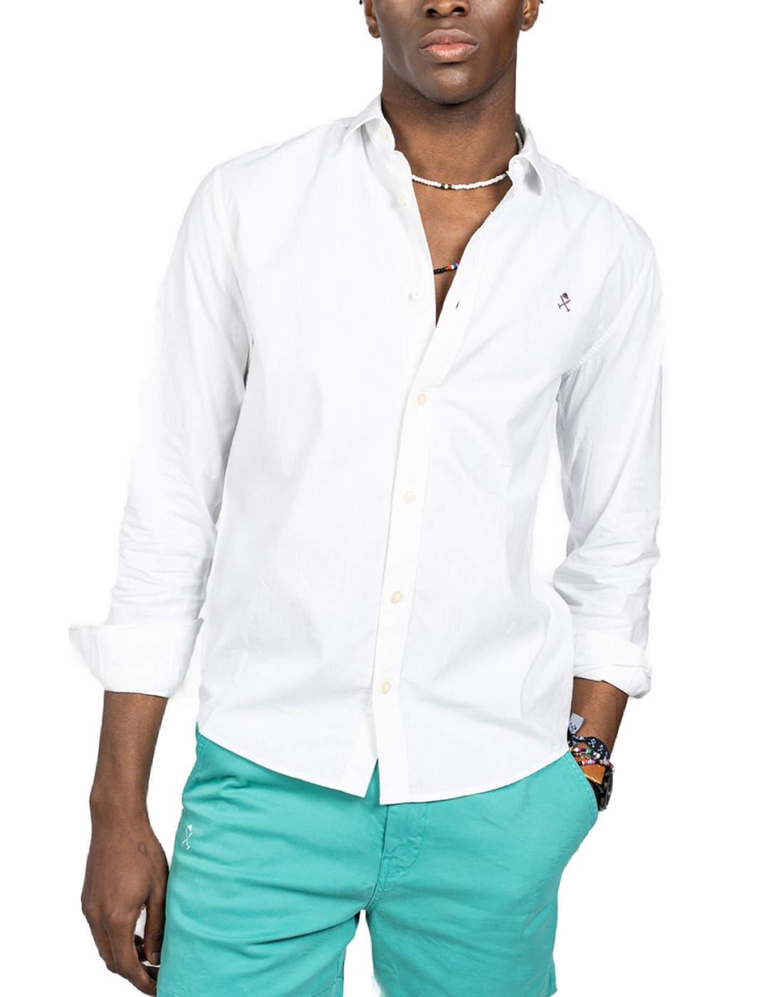 Camisa Harper Amalfi blanca de lino para hombre