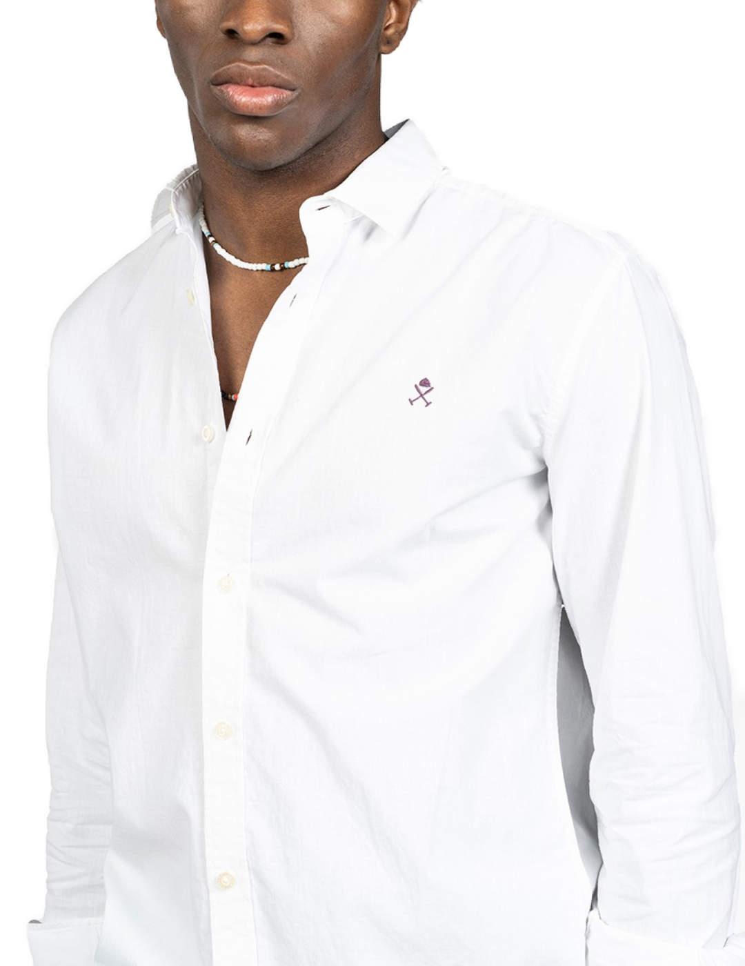 Camisa Harper Amalfi blanca de lino para hombre