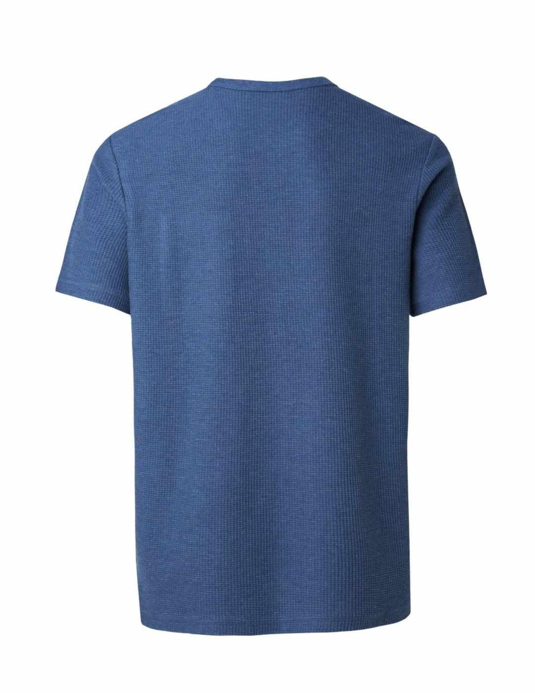 Camiseta Salsamanga corta cuello redondo azul índigo hombre