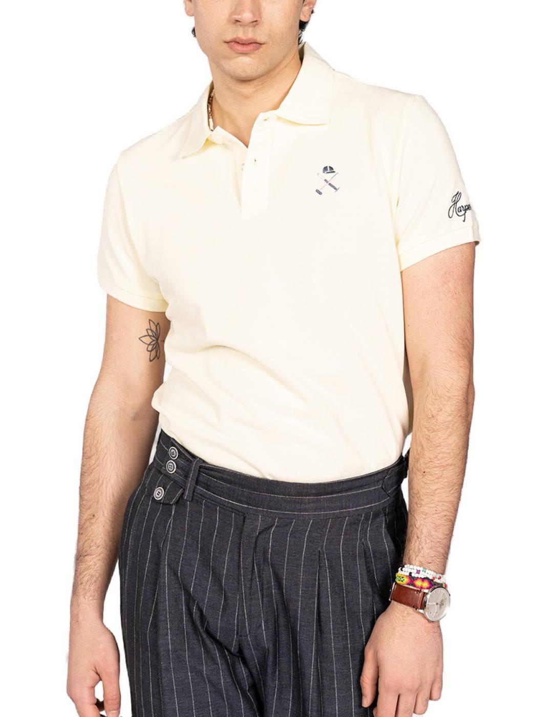 Polo Harper Yatch Club amarillo manga corta para hombre