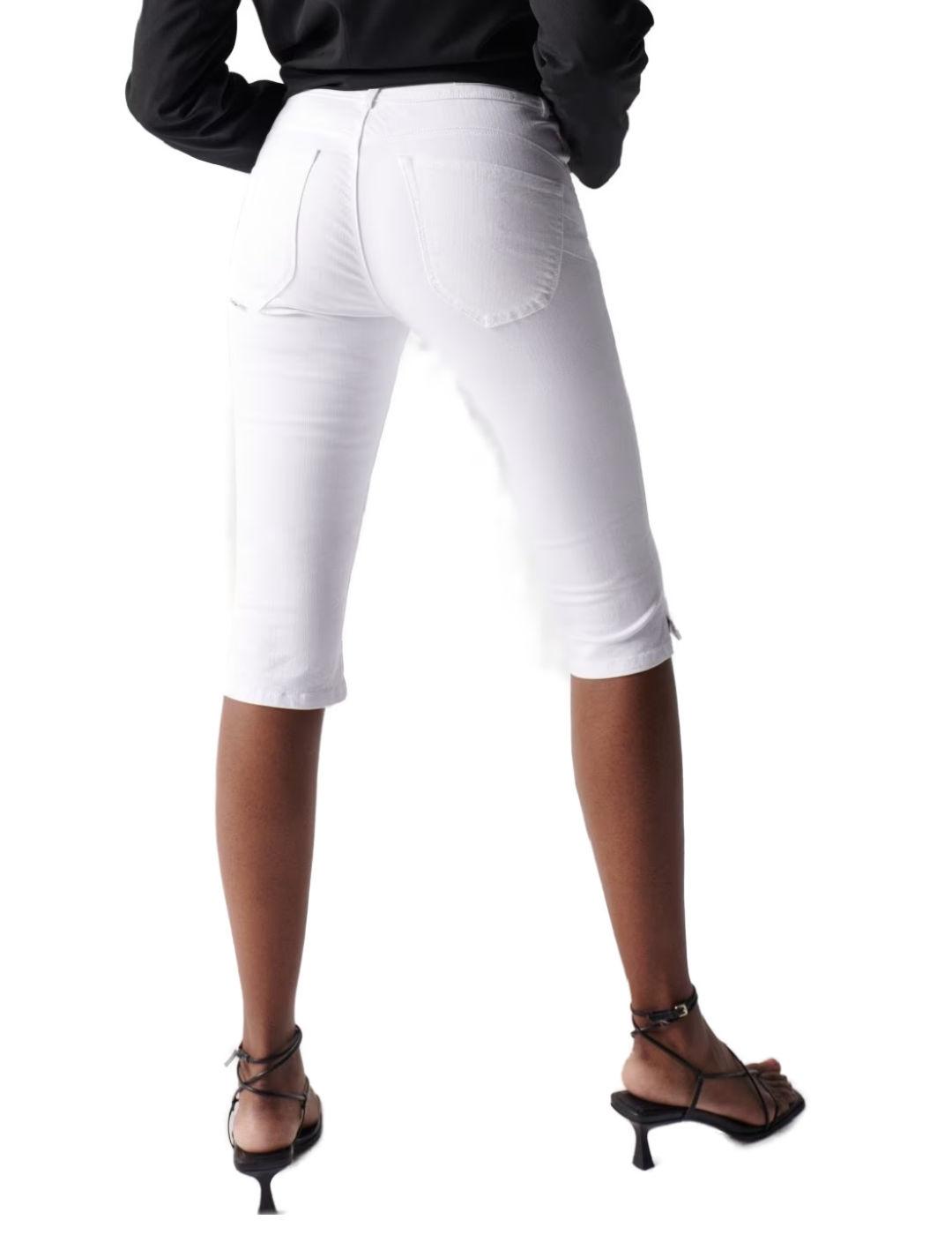 Pantalón Salsa pirata push in blanco para mujer