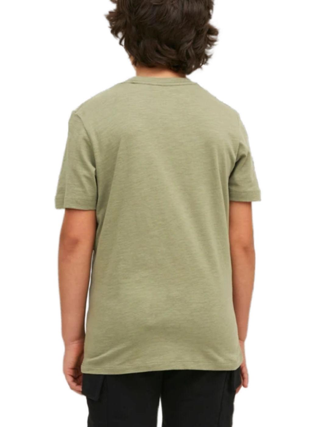 Camiseta Jack&Jones Junior Crayon verde manga corta de niño