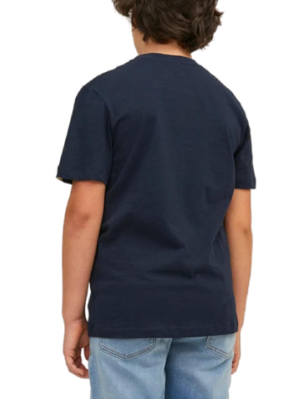 Camiseta Jack&Jones Junior Crayon manga corta marino de niño