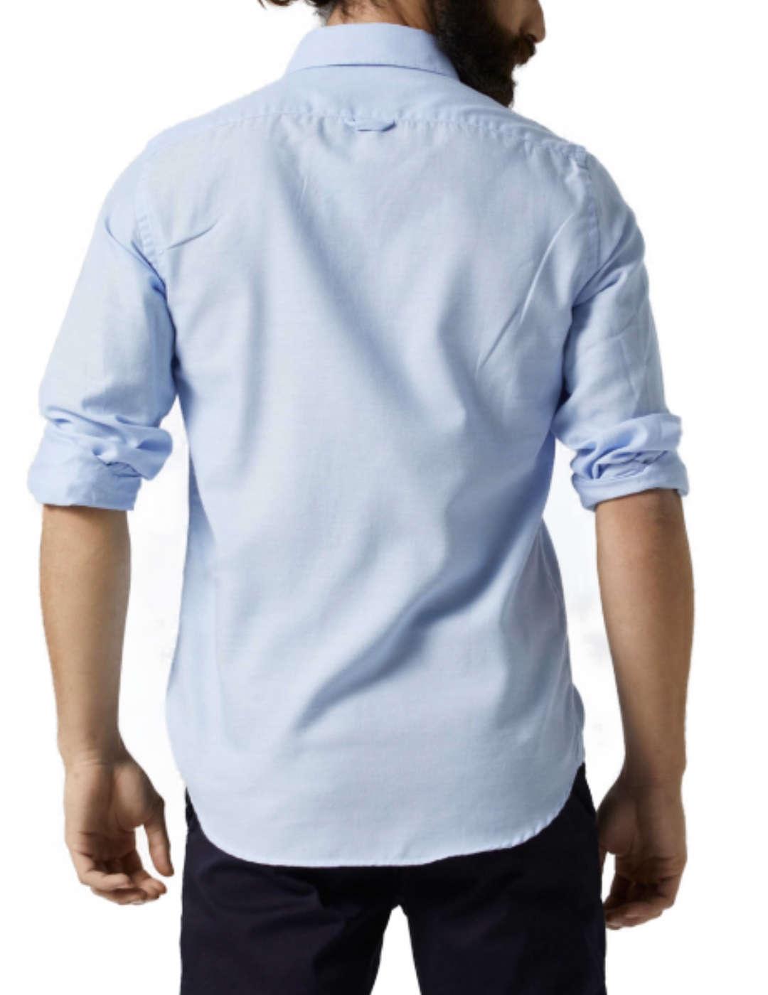 Camisa Altonadock azul  celeste con logo bordado para hombre