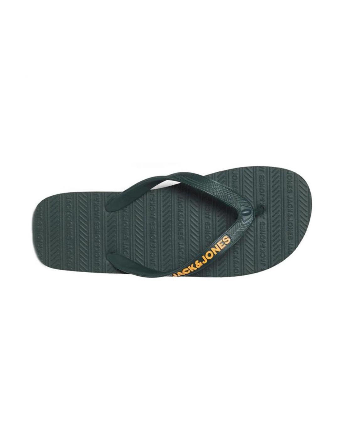 Chanclas Jack&Jones Basic verde de hombre