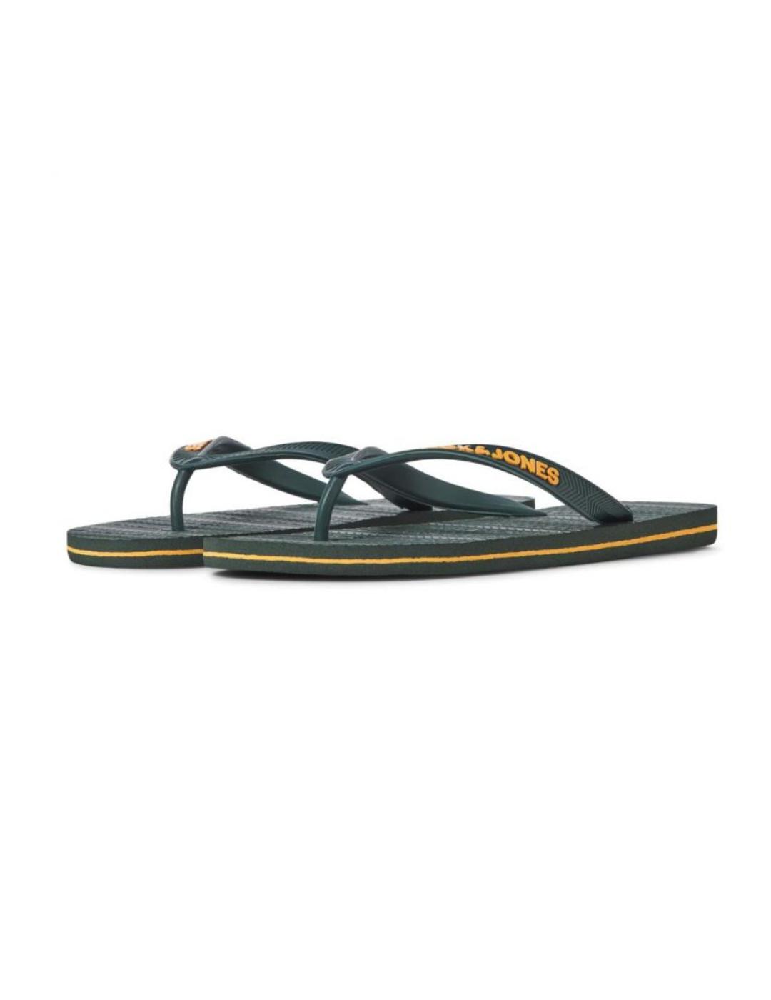 Chanclas Jack&Jones Basic verde de hombre