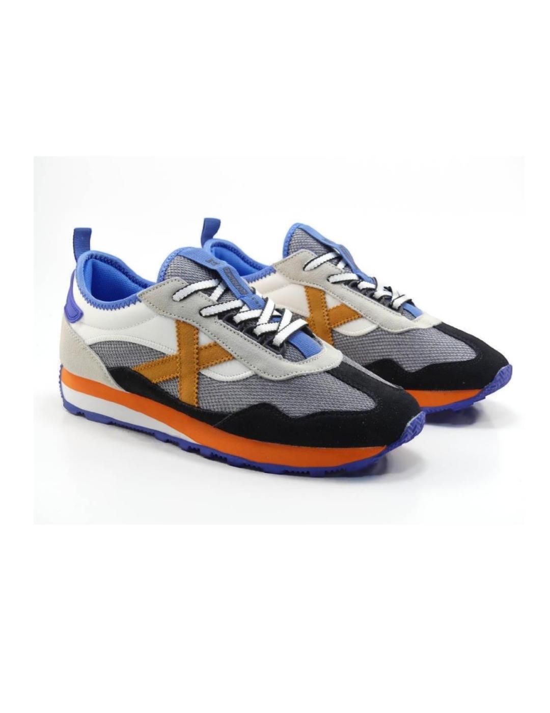 Zapatillas Munich Um 55 multicolor azul/naranja para hombre