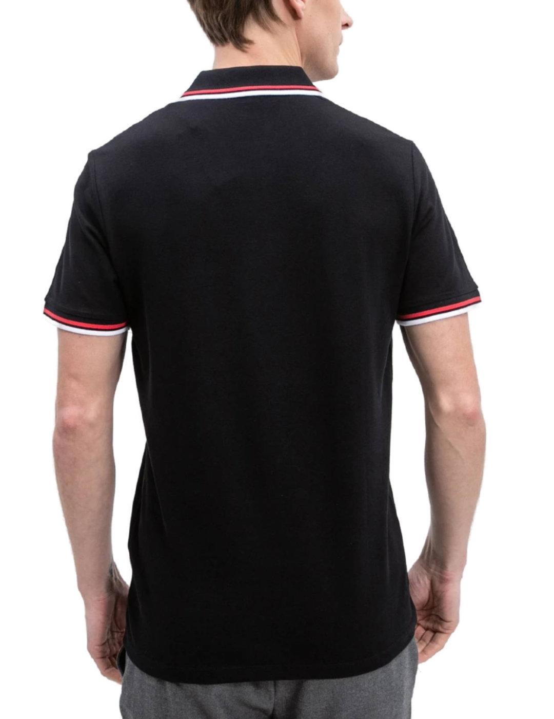 Polo Jack&Jones Atlas negro manga corta para hombre