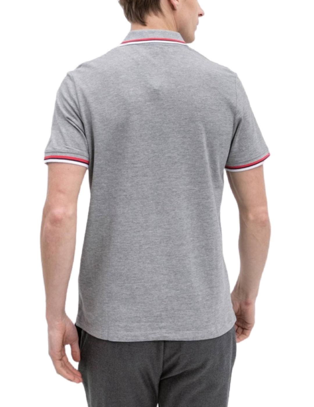 Polo Jack&Jones Atlas gris de manga corta para hombre