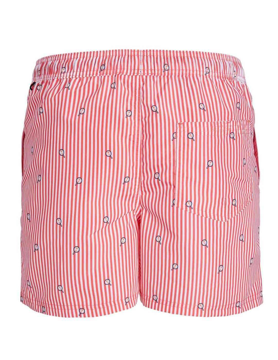 Bañador Jack&Jones Fiji coral estamapdo para hombre