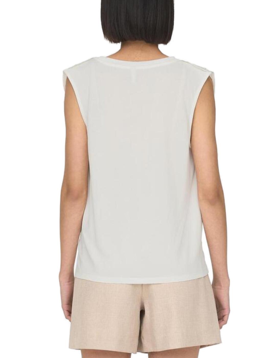 Camiseta Only Free blanca manga sisa para mujer