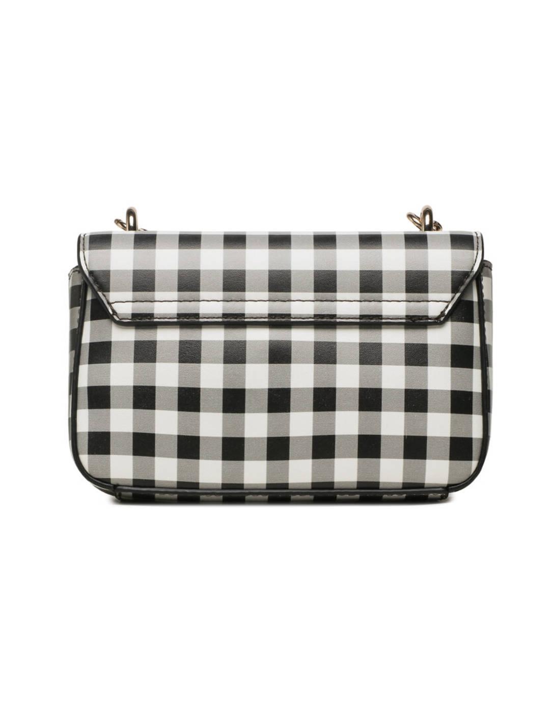 Bolso Guess Didi mini blanco y negro para mujer