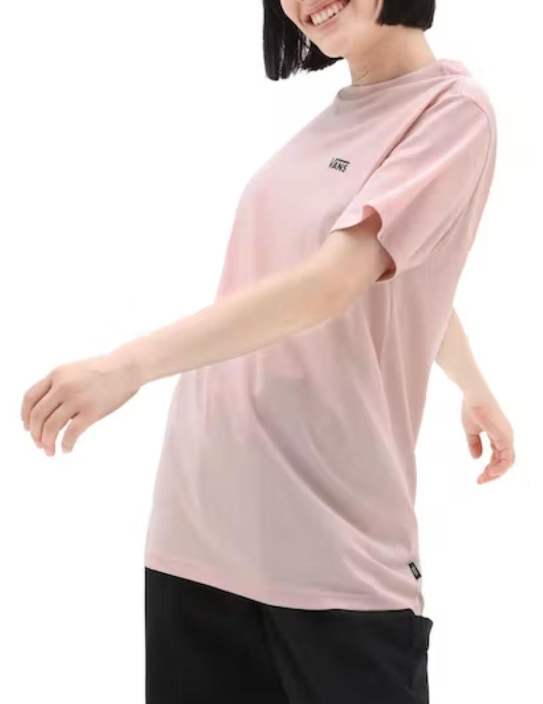 Camiseta Vans Chest logo rosa manga corta de mujer