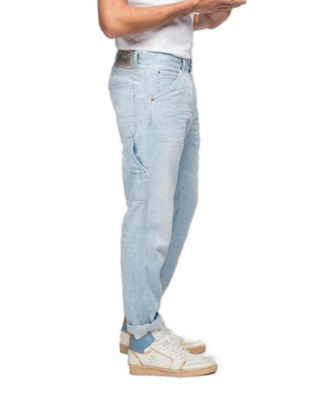 Pantalón vaquero Replay azul claro para hombre