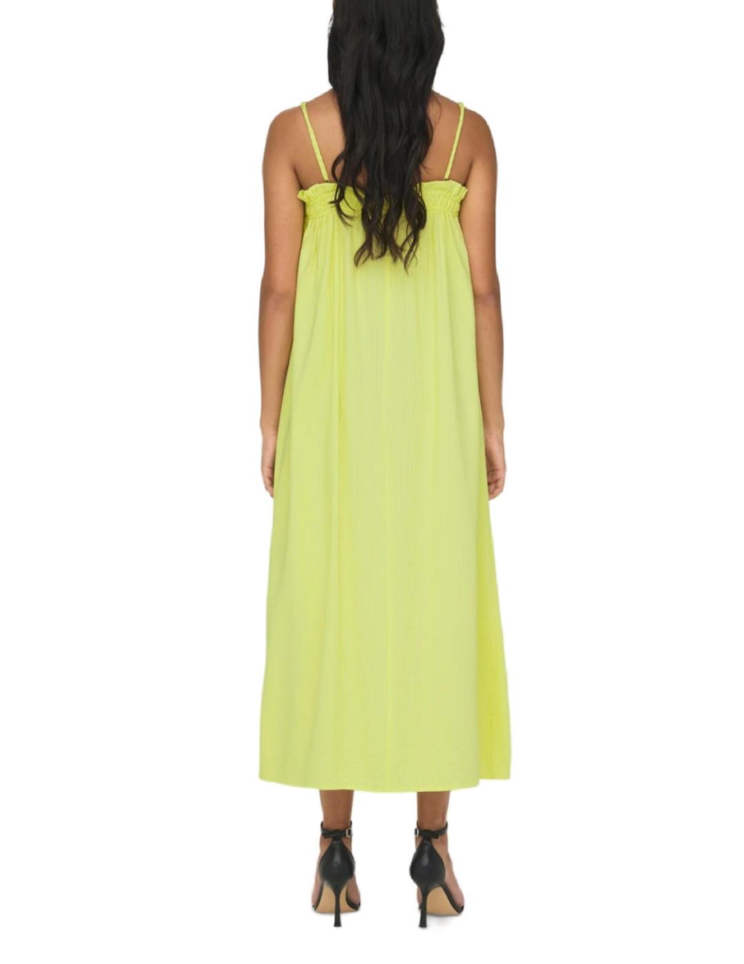 Vestido Only Mia amarillo tirantes para mujer