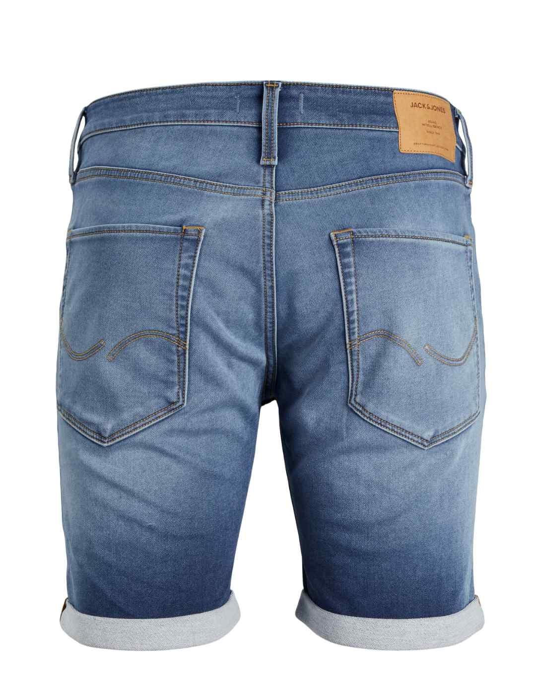 Bermuda vaquera Jack&Jones Rick azul rotos para hombre